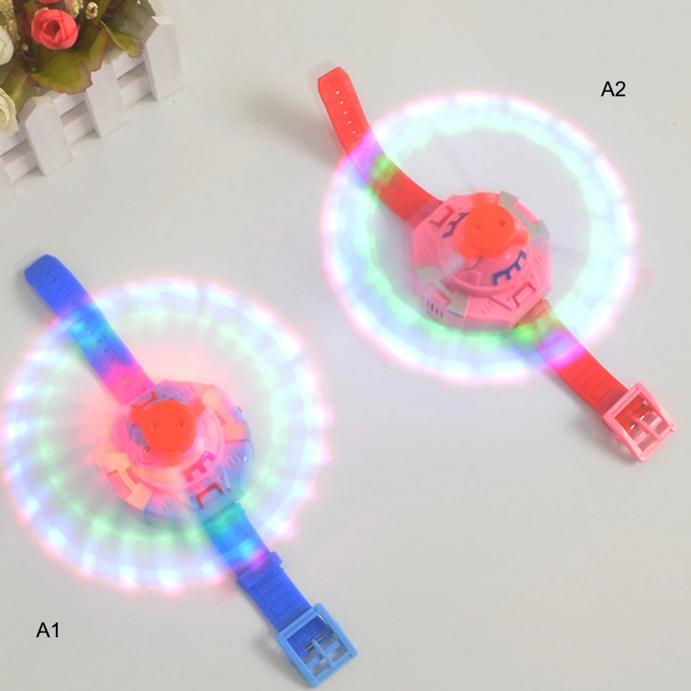 

Children Electric Flashing Toys 3 Lights Music Wrist Windmill LED Colorful Flash Luminous Watch Kids Toys