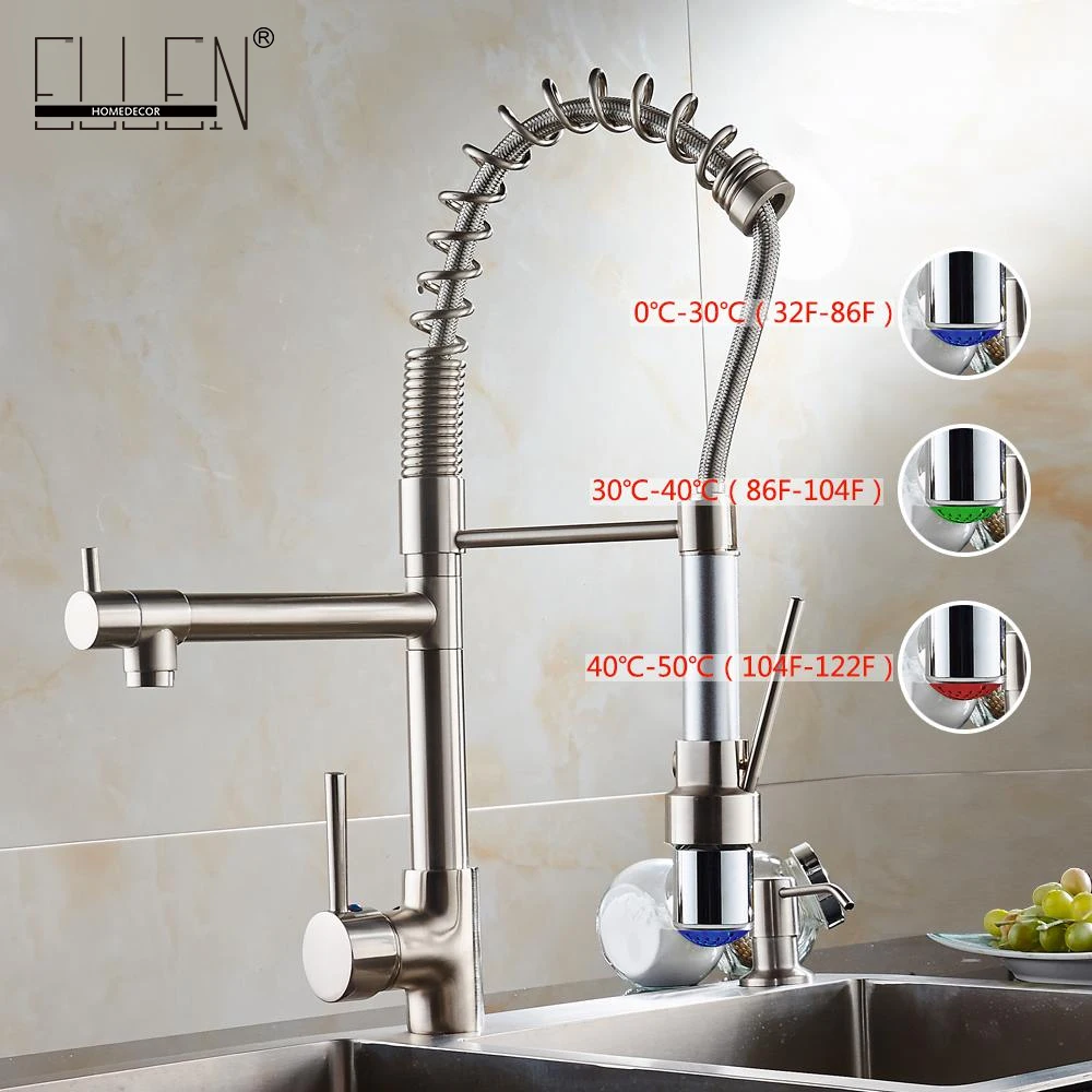 Erweiterte Alle Bronze wasserhahn küche pull out wasserhahn LED Erweiterte Alle Bronze wasserhahn küche pull out wasserhahn LED
