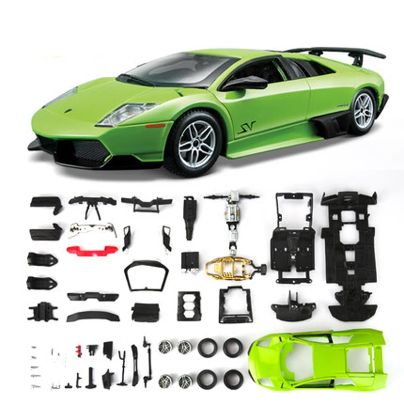 Bburago DIY сборка автомобилей модель 1:24 зеленый LP670 4 SV сплав статическая супер