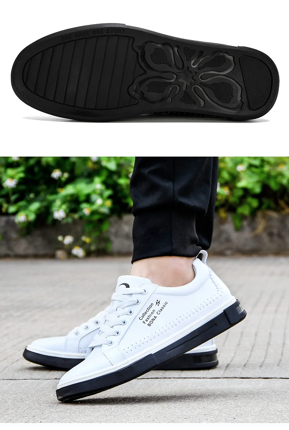 BONA/Новинка года; классические мужские кроссовки; обувь для скейтбординга; уличная Удобная однотонная обувь унисекс для влюбленных; спортивная обувь на шнуровке для мужчин