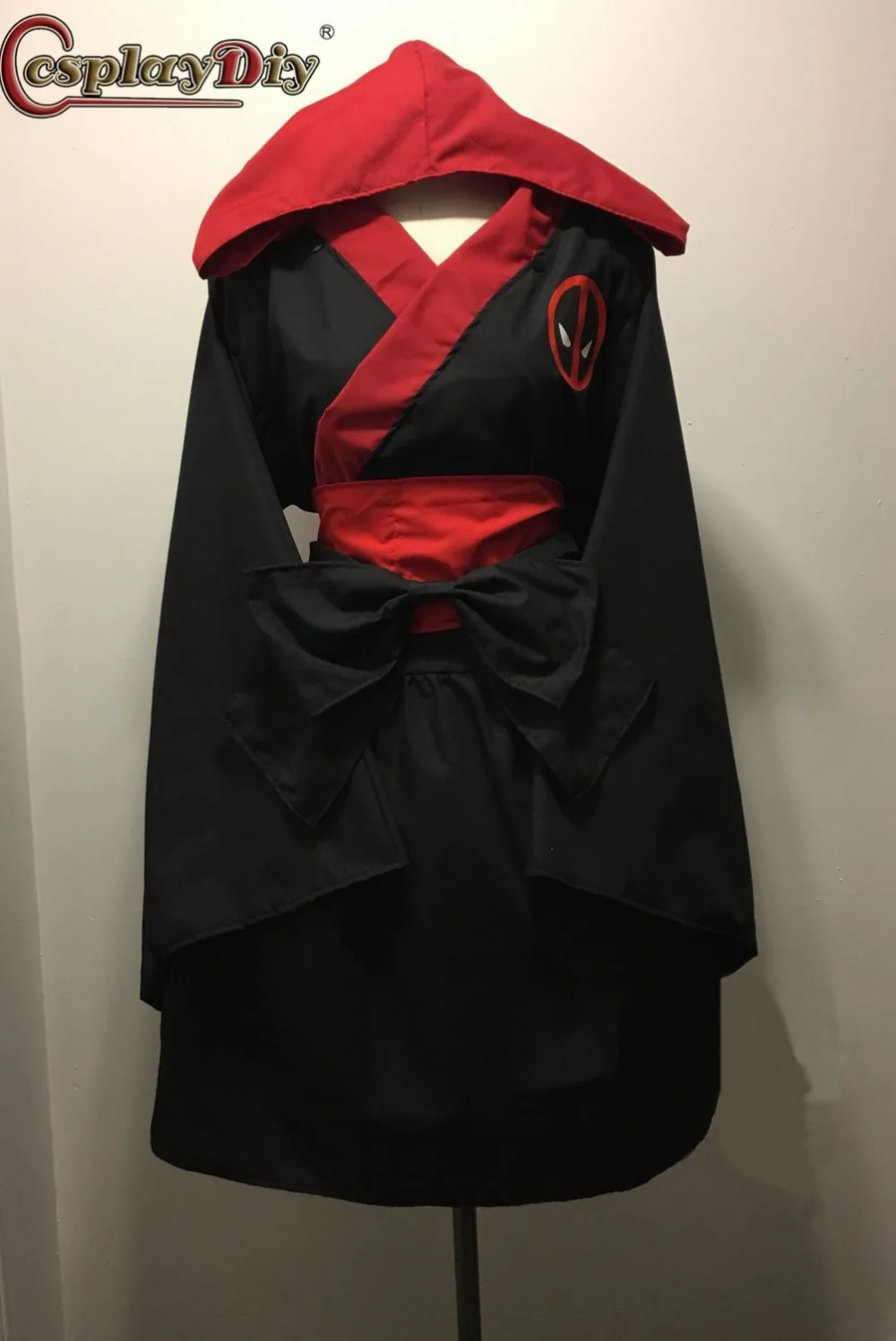 

Cosplaydiy Deadpool Cosplay Traditional Japanese Kimono Robes Gown Costumes Men Women Girls Halloween Dresses Party Skirt