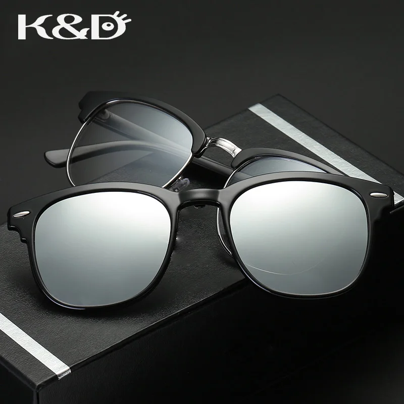 K&D New Dual Purpose Polarized Unisex Sunglasses Optical Frame