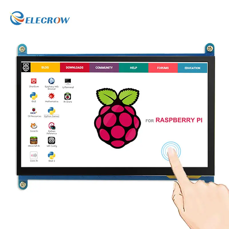 Электронный Raspberry Pi 3 дисплей 7 дюймов сенсорный экран HDMI HD LCD TFT 1024X600 монитор 7 дюймов RPI дисплей для Raspberry Pi 3 2B B