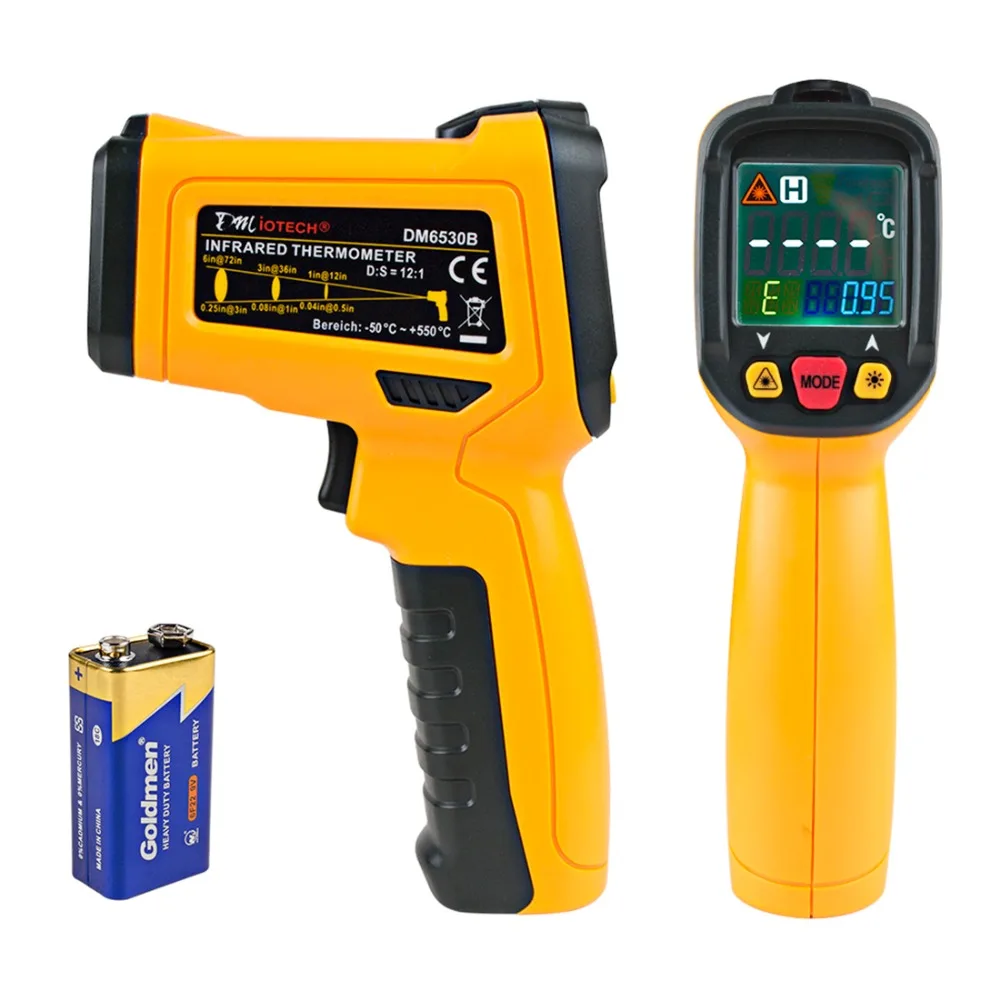 

Newest Non-contact -50-550 C Handheld Digital Infrared Thermometer LCD Aquarium Laser Point Gun Pyrometer IR Temperature Meter