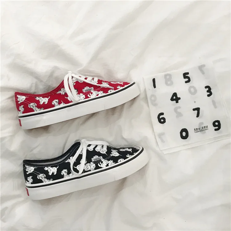 

2019 spring summer new Harbour Cartoon printing canvas shoes authentic era Jointly dog skateboarding shoes men women sneakers