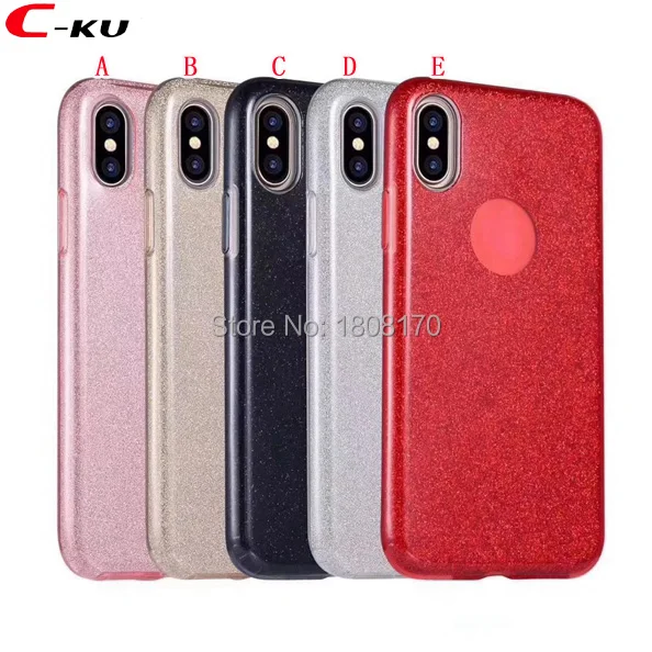 C-ku украшения блестки Стразы TPU Мягкий PC 3 в 1 чехол для iPhone X 8 I8 I7 7 Plus 6 6 S Модный Гибридный сотовый телефон кожаный чехол 80 шт