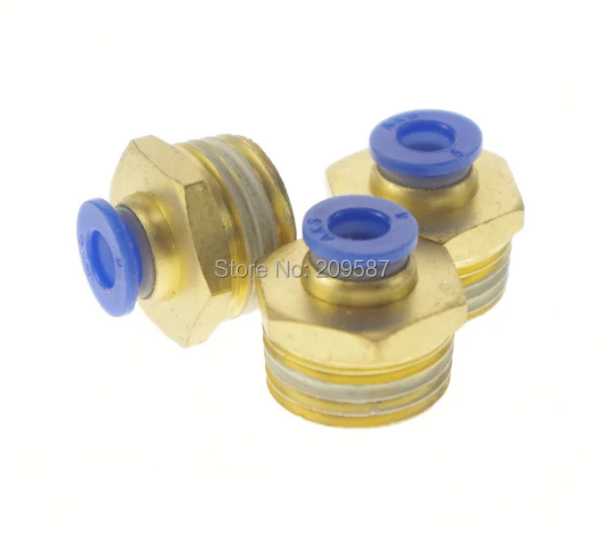 

(5) Pneumatic Tube OD 10mm-1/2" BSPT Threaded Male Connectors