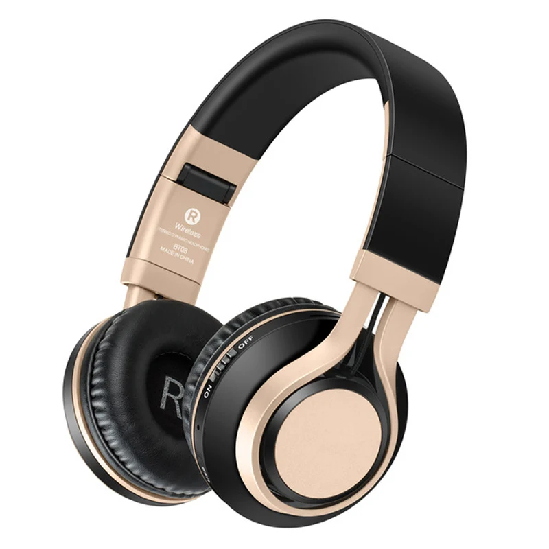 BT 08 Беспроводной Rose Bluetooth гарнитура складной регулируемый наушники С микрофоном