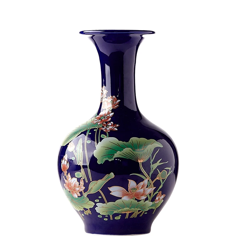 

Jingdezhen tabletop vase ceramics 18-27cm height vintage chinese pot for home office decoration business gift