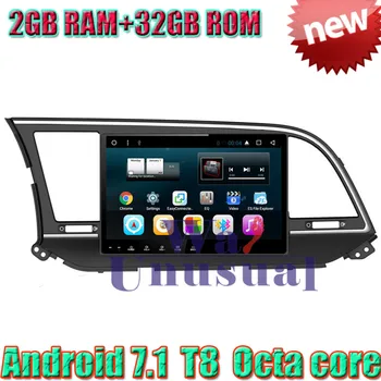

WANUSUAL 10.1" Octa Core 32G 2G RAM Android 7.1 Car Media Player GPS Navigation For Hyundai Elantra 2016 With BT WIFI 3G Maps