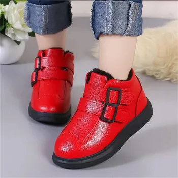 

MHYONS Children Boots 2018 Autumn Winter New Handmade Comfortable Girls Boots Leather Martin Boys Boots Fashion Kids Shoe