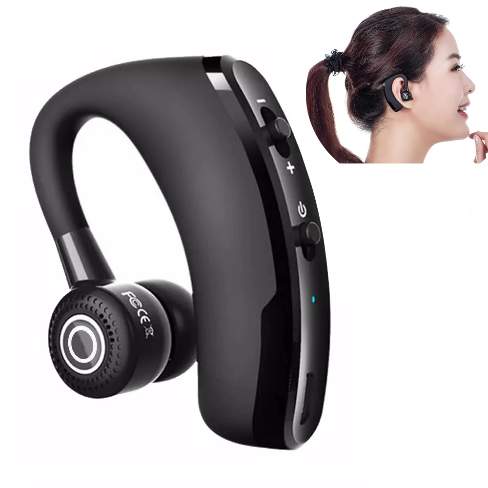 V9 Bluetooth Wireless Headset Voice Control Music Sports Handsfree Earphone Bluetooth Headset Headphones Noise Cancelling Heads