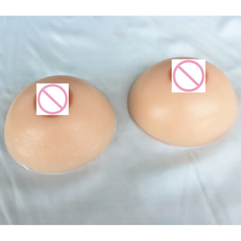 

1600g/Pair 40D 40E 42B 42C 44B Silicone Breast Forms For Transvestism And Shemales Fake Realistic Rubber Boobs Round Shape