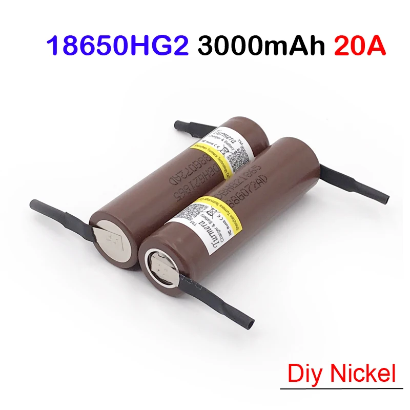 Аккумулятор 18650 hg2 18650hg2 3000mah для mod электроинструментов 20A Diy никель