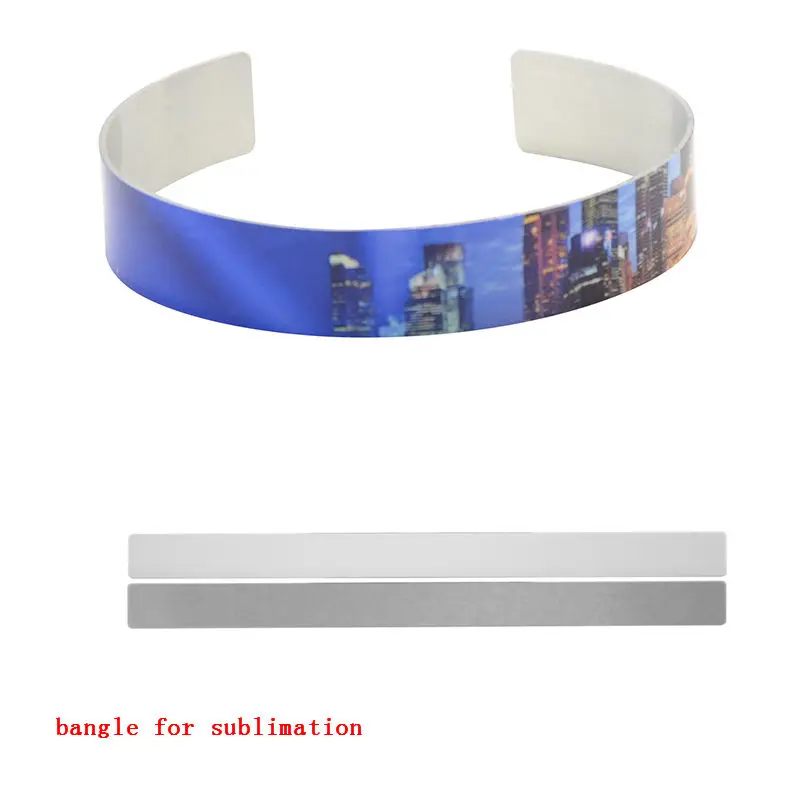 

wide cuff bracelet for sublimation aluminum bangles for women customizable sublimation jewelry gift for friends 20pcs/lot