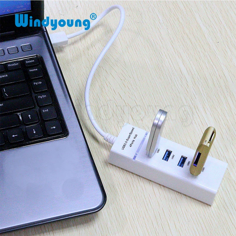 Mini USB HUB 3.0 5Gbps 4 PortMicro USB 3.0 HUB USB Splitter Adapter Super Speed High Quality Computer Peripherals White/Black