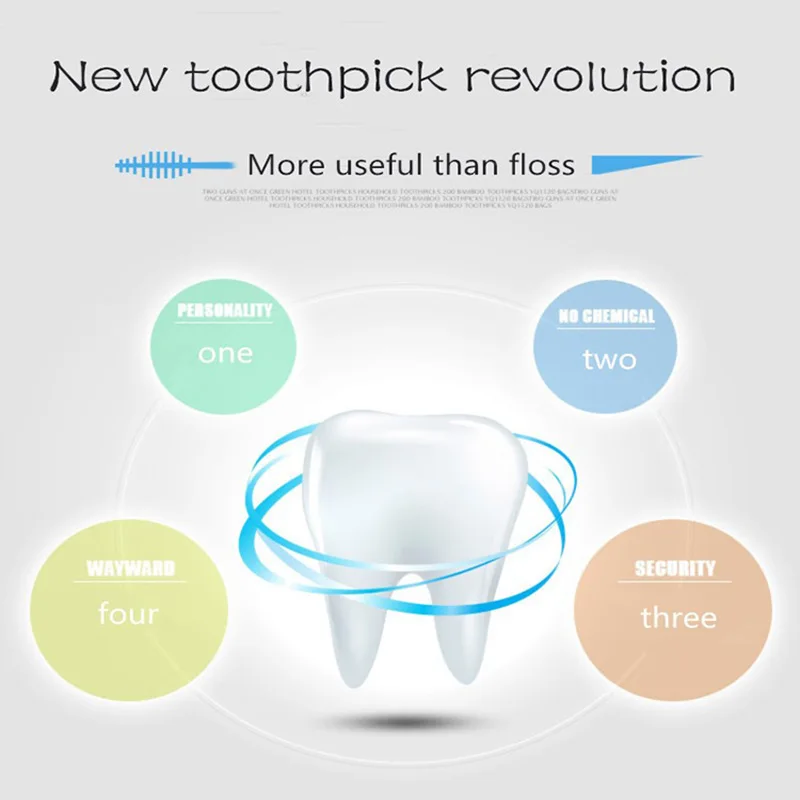 100 шт., двойной Сверхтонкий зуб, зубная нить, стержни, щетка, бамбуковая палочка, уход за полостью рта, чистые зубы, остатки пищи, зубочистка