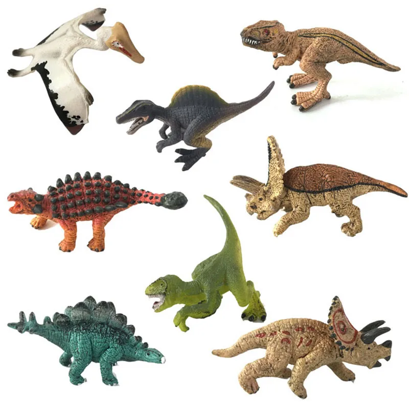 ZXZ 8pcs/set mini Solid Simulation Dinosaur Models Action and Figures Jurassic Collectible Model Kids Gifts toy |