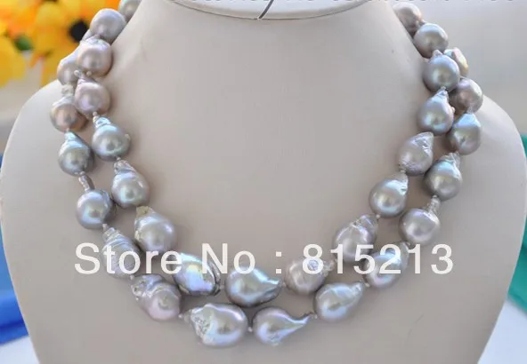 

ddh00705 2row 21mm gray BAROQUE KESHI REBORN PEARL NECKLACE 28% Discount