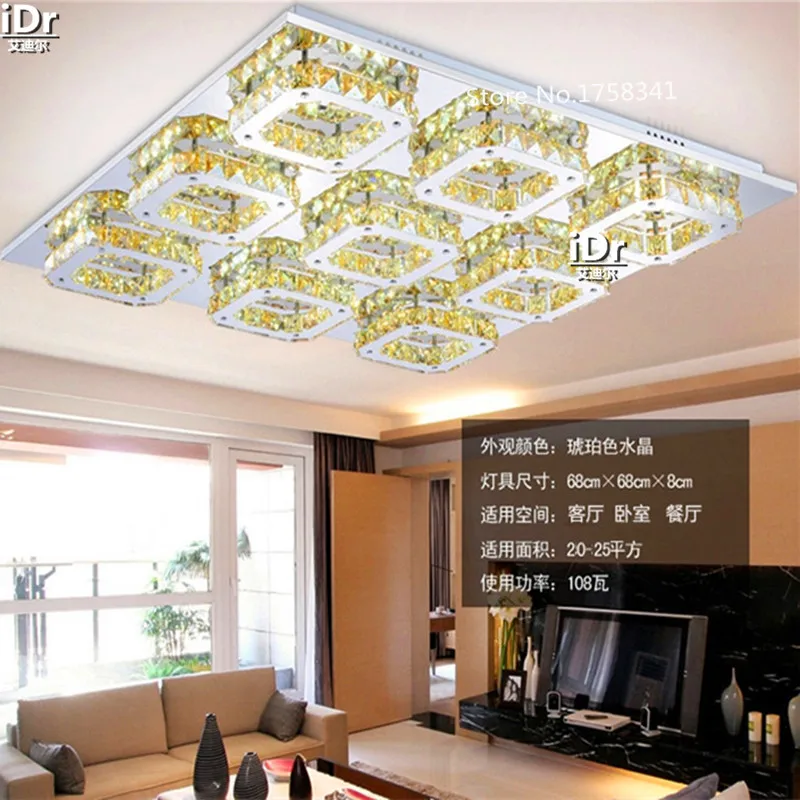 

9 head Hot sale Diamond bedroom LED ceiling light modern K9 crystal ceiling lamps