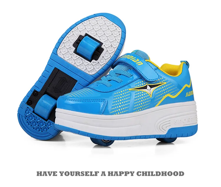 Европейские размеры 28-42; Новинка; детская обувь на роликовых коньках; Детские кроссовки с двумя каблуками; обувь на колесиках для мальчиков и девочек; Повседневная обувь для взрослых мальчиков