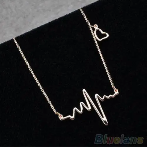 Женский сплав Kolye Heart Beat Подвески ожерелье s цепь колье ожерелье начальные ожерелья Bib ювелирные изделия Bisuteria Горячие