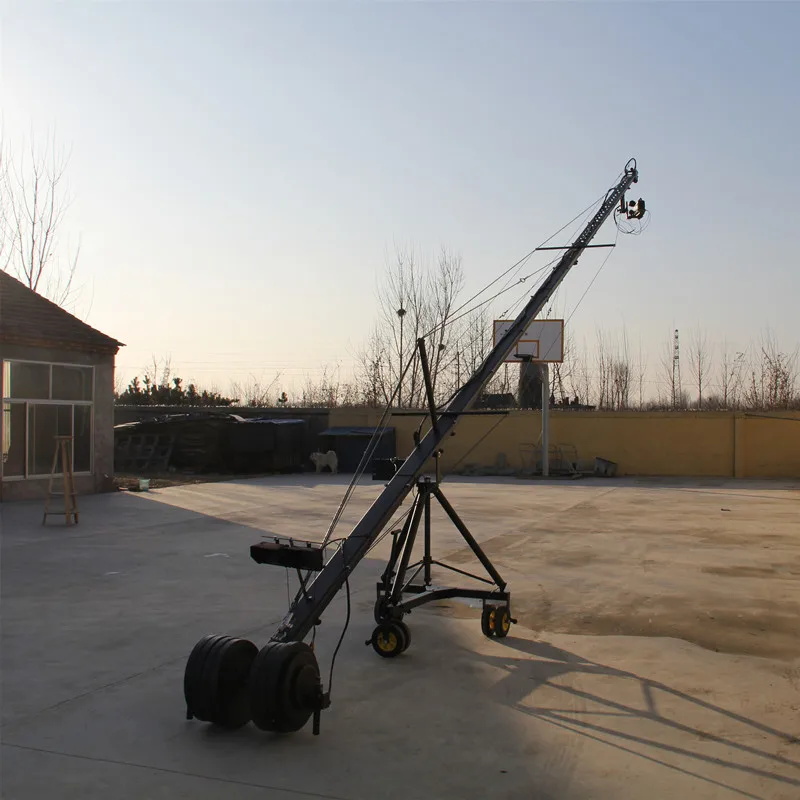Remote 3 axis PTZ head professional jimmy jib Video Camera Crane for