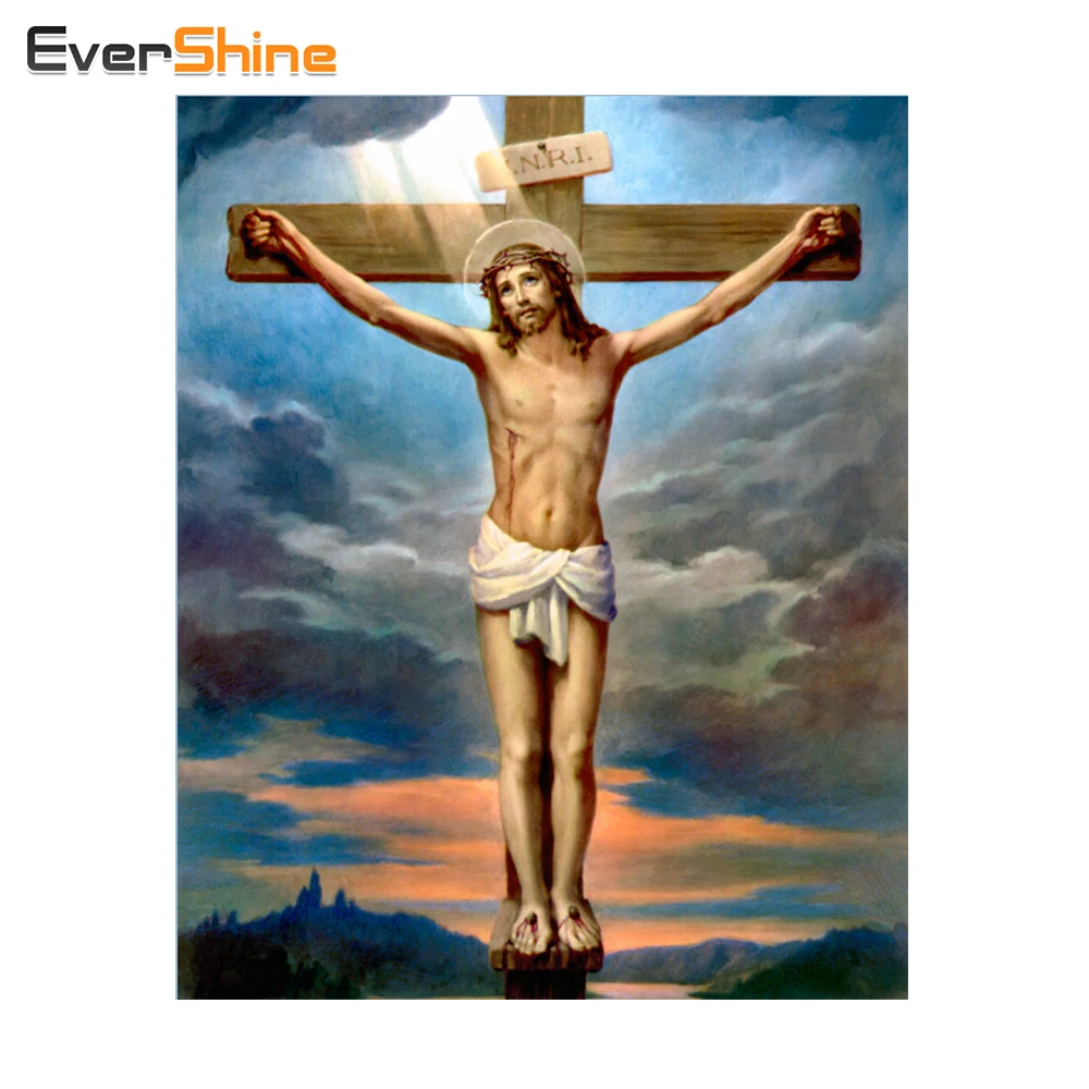 

Crafts Diamond Painting Cross Stitch Jesus Full Square Rhinestone Picture Home Decor Diamond Embroidery Painting Religious Icon