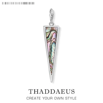 

Triangle Colorful Charms Fit Links Chains Bracelet Necklace Pendant 925 Sterling Silver Jewelry As Women Party Collar Shell Gift