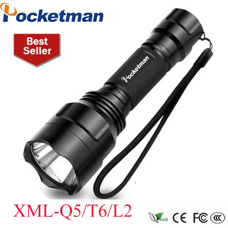 Rechargeable Led Flashlight CREE XML T6 XML L2 Q5 Waterproof 5 Mode 18650 Battery Tactical Hunting Camping Bicycle Flash Light