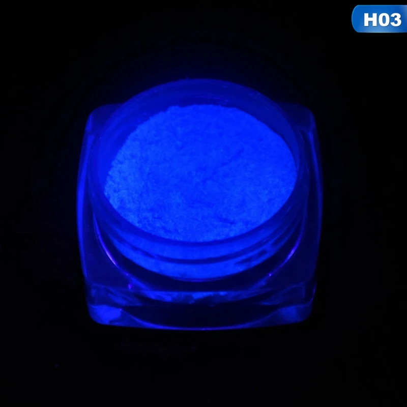 Маникюрный салон 1 чехол для дизайна ногтей флуоресцентный люминесцентный Блестящий кончик порошок песок светящийся в темноте 3D салонные ногти DIY дизайн - Цвет: 03