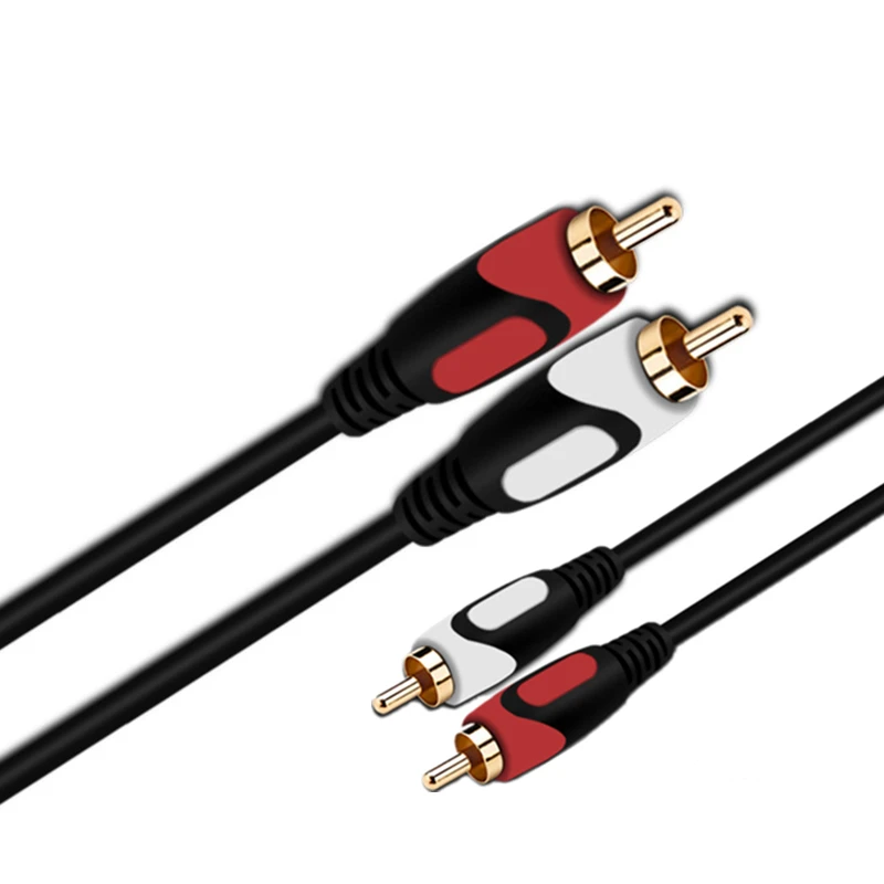 Trumsoon 2RCA to 2RCA Gold Plated AUX Wire Audio Cable for Laptop DVD TV Speaker