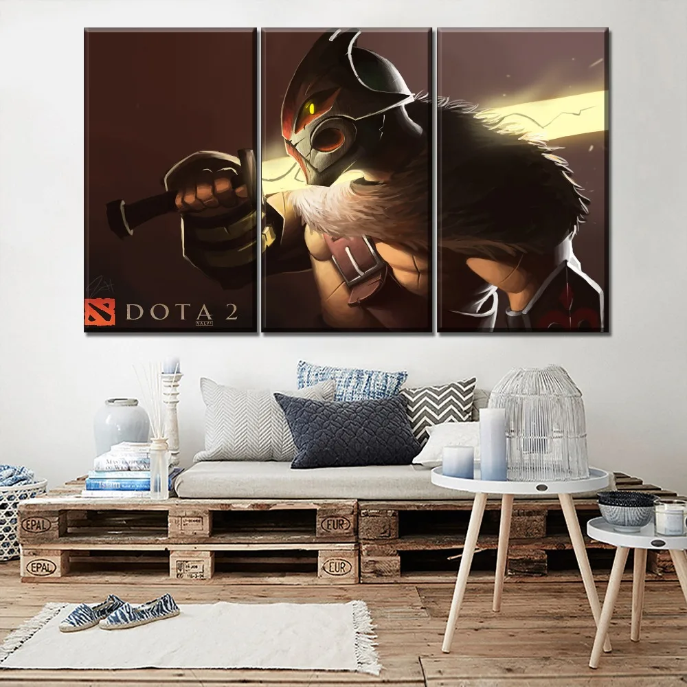 Настенный модульный постер DotA 2 Juggernaut 3 шт. современный декор для гостиной или