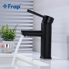 Frap смеситель для раковины, классический кран для ванной комнаты, черный, окрашенный, латунный, с одной ручкой, на одно отверстие, кран для горячей и холодной воды Y10158