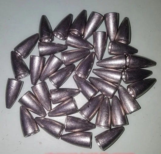 

50pcs Lead Fishing Sinker Fishing Bullet Shaped Weights Casting Sinkers Weight 2.5g 3.5g 5g 7g 10g 14g 20g