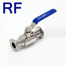 RF 1," SS304 санитарно нержавеющая сталь прямой способ PTFE уплотнение Tri Clamp Ferrule тип Шаровой Клапан