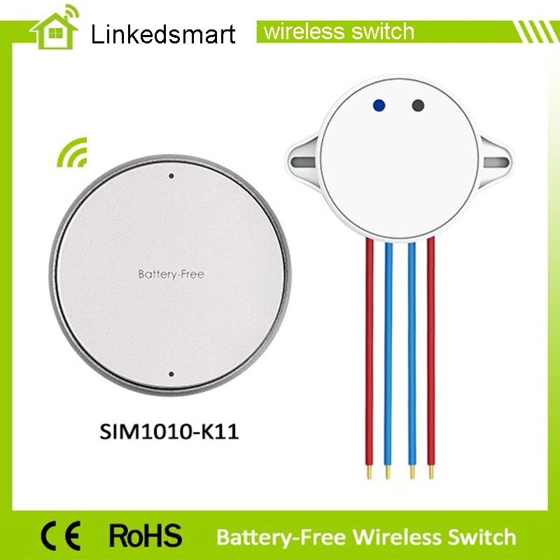  Новое прибытие один банды в одну сторону без Батареи с автономным питанием РФ 433 МГц беспроводной выключатель света 