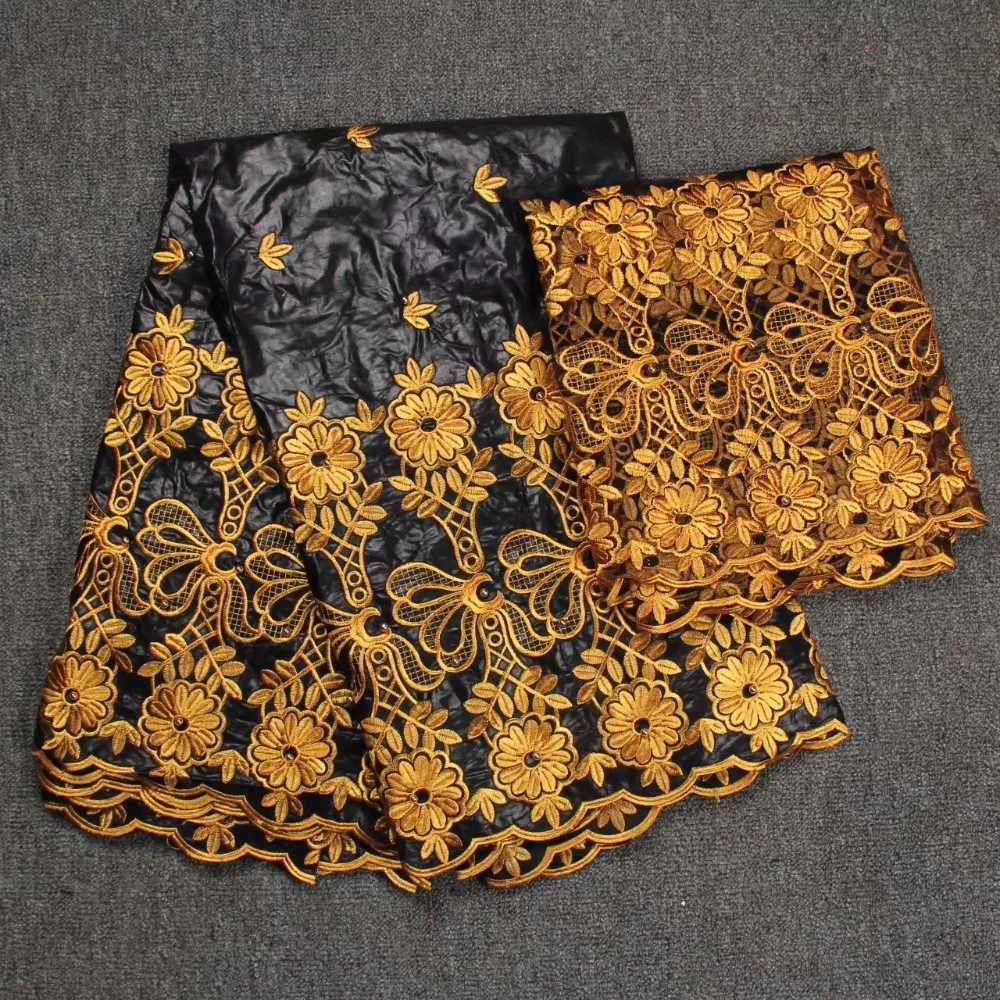 

2018 high quality african Hot sale 7 yards bazin riche lace for Women fashion with beads french lace fabric lw1-69