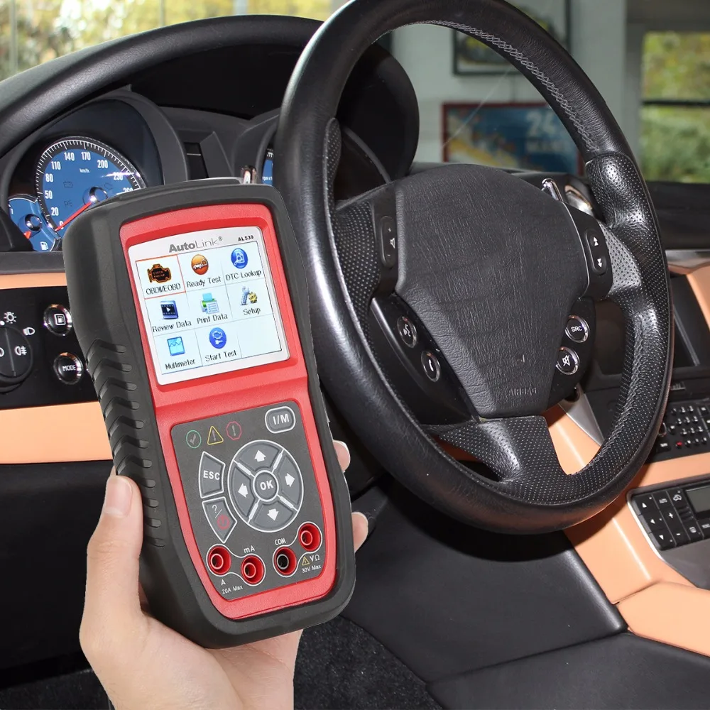 Автомобильный считыватель кодов AUTEL AutoLink AL539 OBD2 инструмент для тестирования