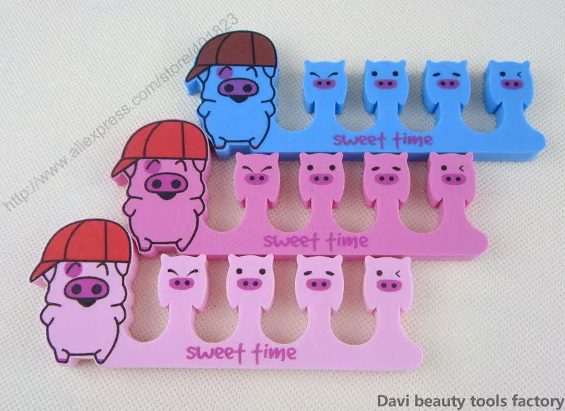 

FREE SHIPPING 50 pcs/lot nail art lovely pig EVA Soft Finger Toe Separator