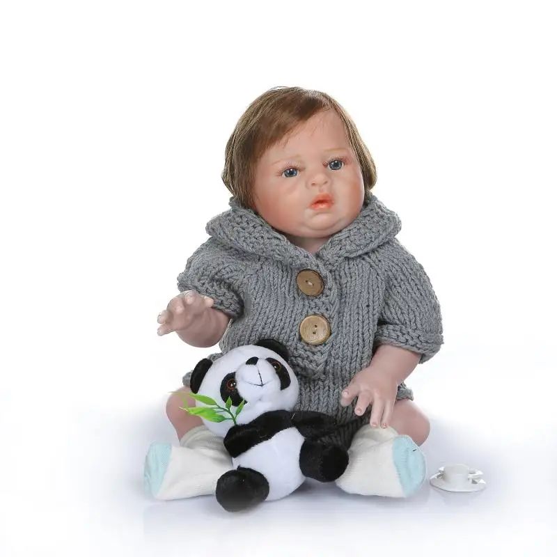 

Reborn baby boy real doll 20" 50cm Full silicone vinyl reborn babies dolls toys for children gift bebes reborn menino