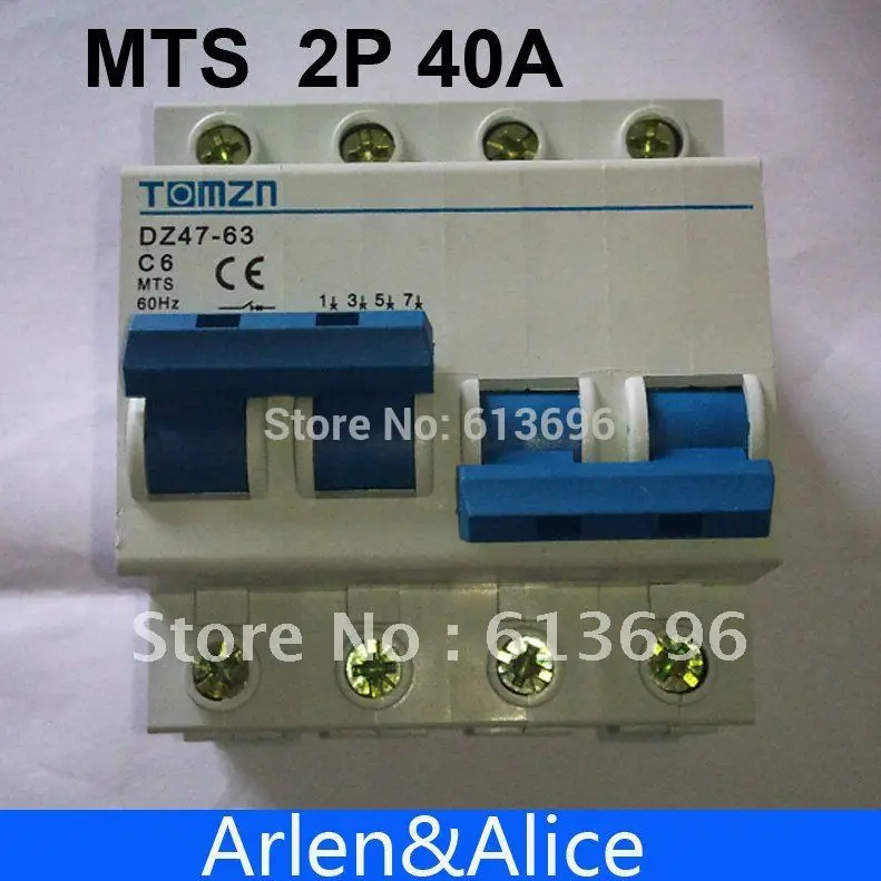 

2P 40A MTS Manual transfer switch Circuit breaker MCB 50HZ/60HZ 400~