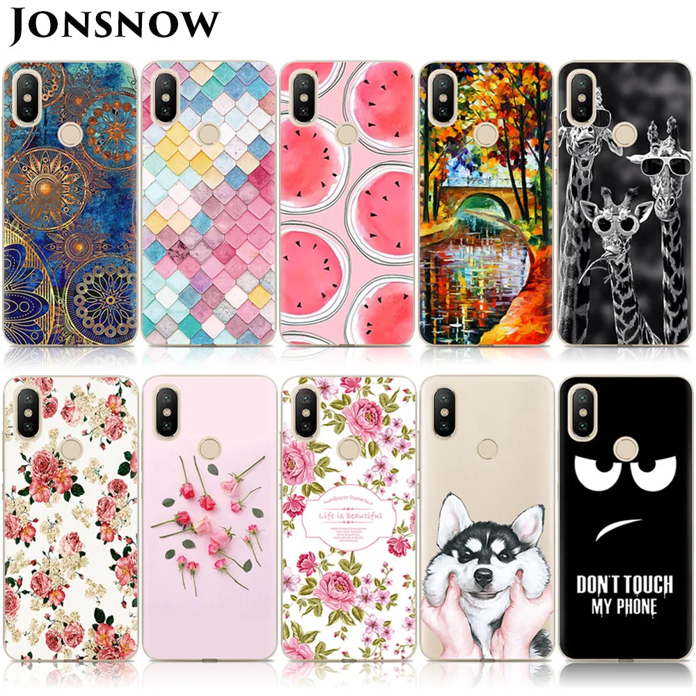 

JONSNOW Soft Case For Xiaomi Mi A2 Lite Case 5.84" Colorful 10 Patterns TPU Silicone Case for Xiaomi Mi A2 5.99" Back Cover