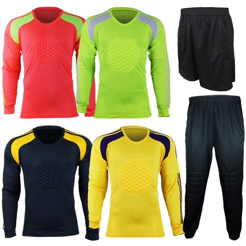 Men Soccer Goalkeeper Jerseys uniforms long sleeve doorkeeper training suit clothing shirt kits