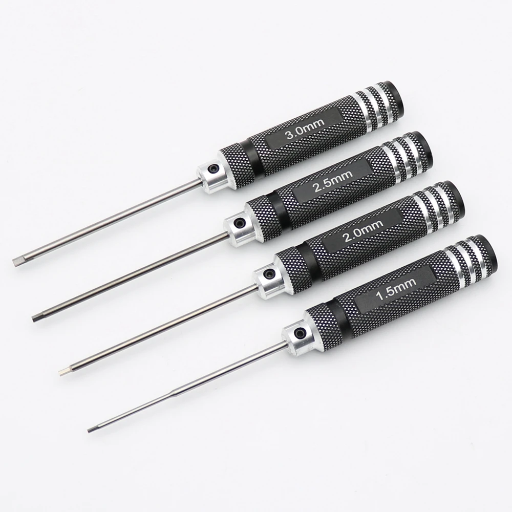 4Pcs 1.5/2/2.5/3.0mm Black Hex Drivers Allen Wrench Repair Tool Set for