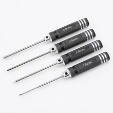 4 pces 1.5/2/2.5/3.0mm preto hex drivers allen chave ferramenta de reparo conjunto para carros rc