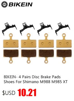 BIKEIN- 4 Pairs Mountain Bike Disc Brake Pads For Shimano Saint M810 M820 ZEE M640 H01 Semi- Metallic MTB Hydraulic Brake Pad