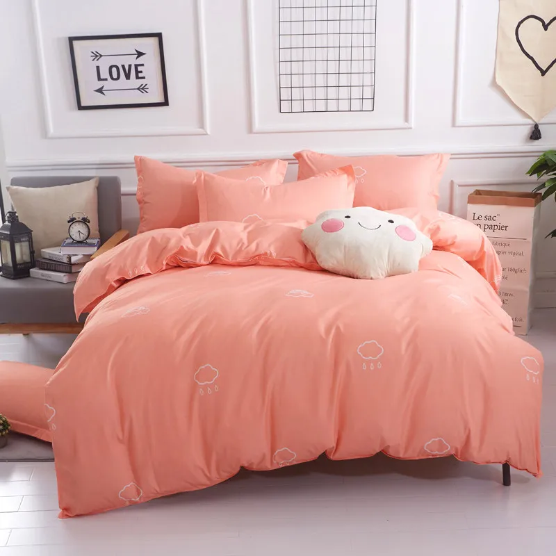 

Raining clouds printed king size bedding set queen size woman men home bedclothes home hotel unique bedlinen duvet cover new hot
