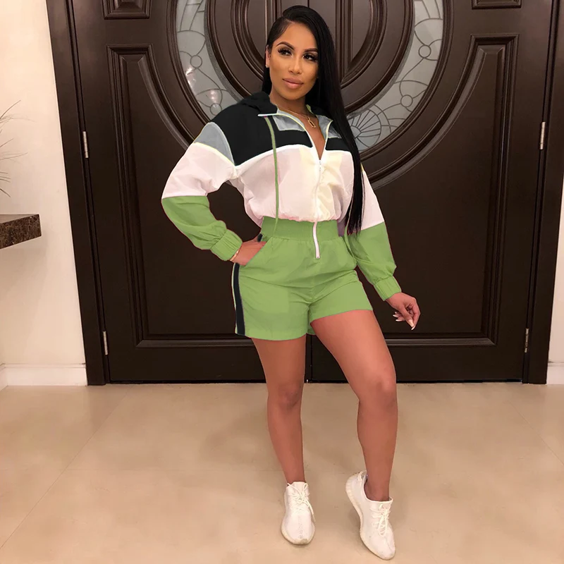 long sleeve biker short romper