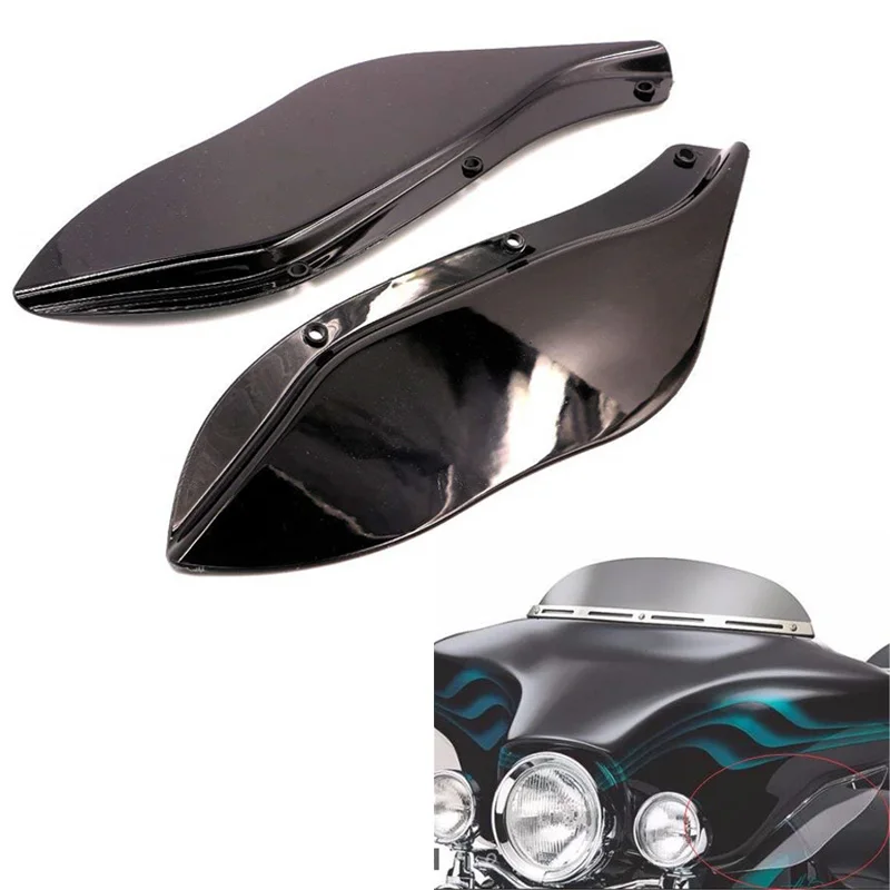 Black Side Fairing Air Deflector For Harley Street Electra Glide Trike 1996-2013